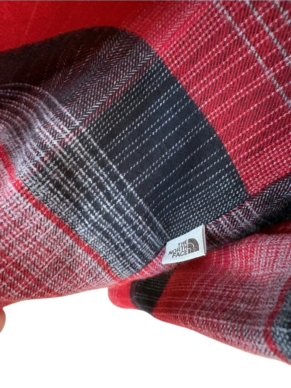The North Face Flannel Heavyweight Red Black Plaid 100% Cotton Shirt Size XL